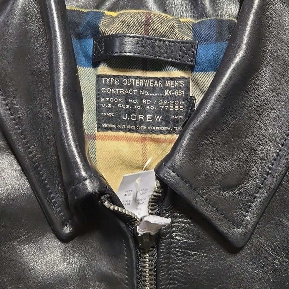 NWT J Crew Limited-Edition Flight jacket in Italian Leather Medium - Picture 6 of 6